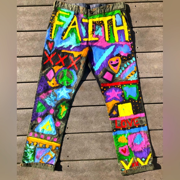 Custom Hand Painted Jeans
